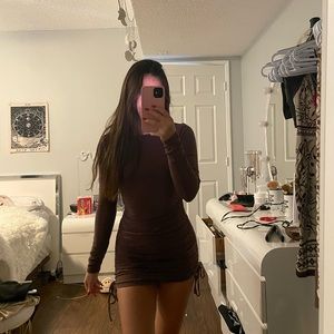Tilly’s Long Sleeve Brown Dress
